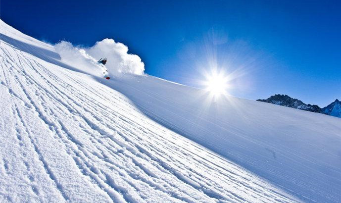 高山滑雪的雪盲